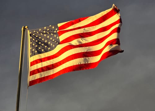 Customer photo review of Ultra Heavy Duty American Flag - 2-ply Polyester - Made In USA