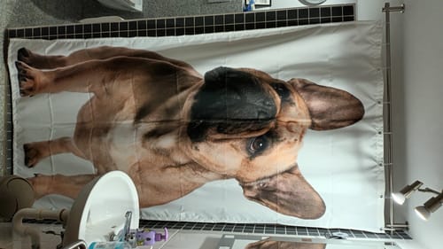 Customer photo review of Foto-Duschvorhang mit eigenem Motiv gestalten – Maßanfertigung