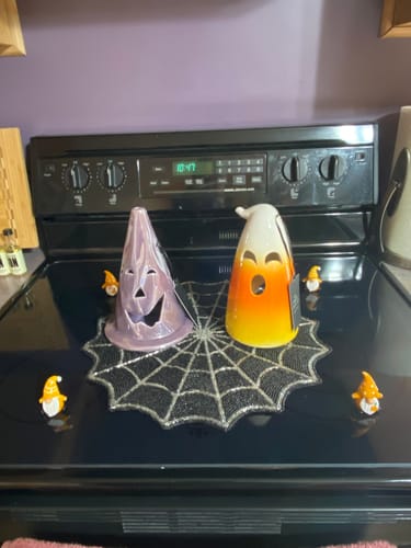 Customer photo review of Glass Pumpkin Gnome