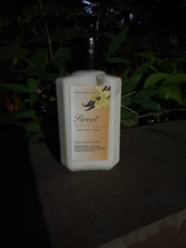 Customer photo review of Sweet Vanilla Lotion