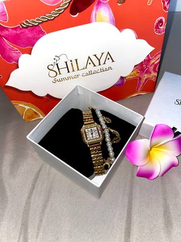 Customer photo review of COFFRET ALOHA SHELLS MONTRE AUX CHOIX & BRACELET