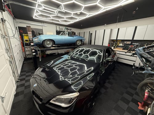 Customer photo review of Hexagon Garage Lights | 2 Grid Bundle