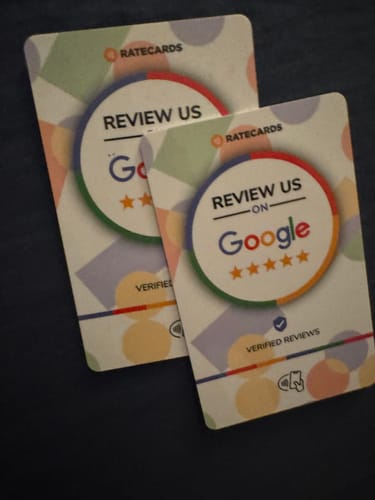 Customer photo review of Google Review Card - RATECARDS™