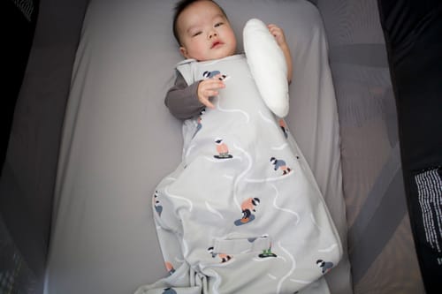 Customer photo review of 4 Season® Ultimate Baby Sleep Bag, Merino Wool & Organic Cotton, Snowboarder