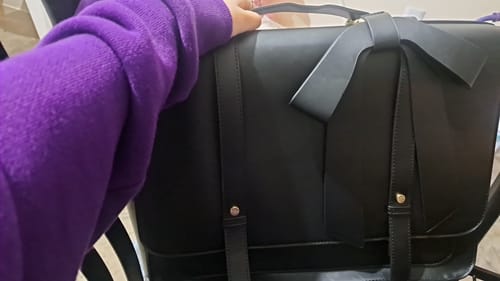 Customer photo review of Summer Garden Romance Bow Briefcase