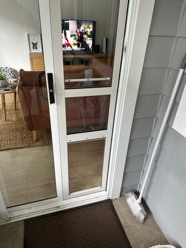 Customer photo review of Patio Pet Door Insert