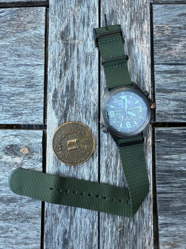 Customer photo review of Five Eye Nylon Watch Strap - PVD/Black