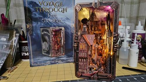 Customer photo review of Voyage Through The Storm DIY Book Nook Kit