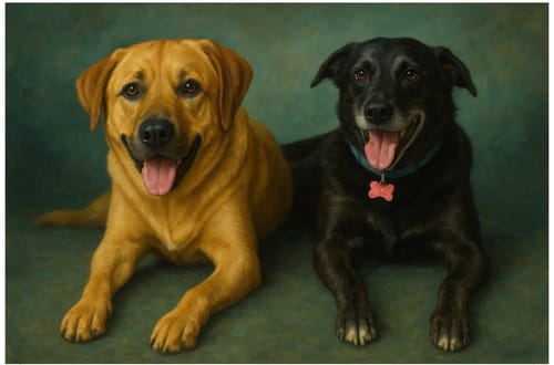 Customer photo review of Custom Pet Portrait - Modern Style