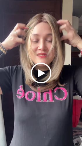 Customer video review of JBEXTENSION D.KAY MONO Partial Monofilament Wig 18 Inches Hazelnut Partial Mono Lace Glueless Women Fashion Wig D.KAY MONO HAZELNUT【BENDY EAR TABS】