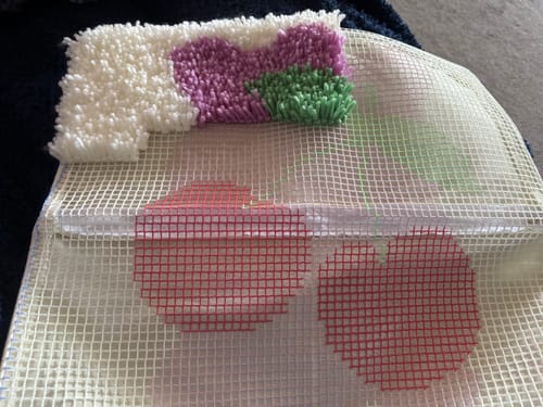 Customer photo review of Cherry Oh Baby Latch Hook Cushion Kit