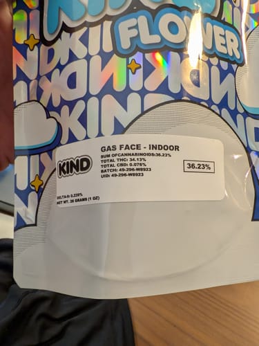 Customer photo review of Gas Face - Indoor - 28 Grams (Indica)