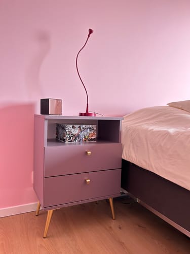 undefined review of Meubella - Nachtkastje Hidde - Paars - 50 cm image 1 out of 1