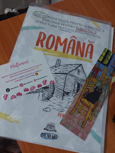 Recenzie cu fotografie de la un client despre Carte Română Bacalaureat Bacademia (temă și viziune, caracterizare, relație) - Ediția II