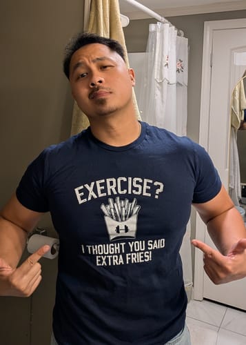 Customer photo review of Extra Fries T-Shirt