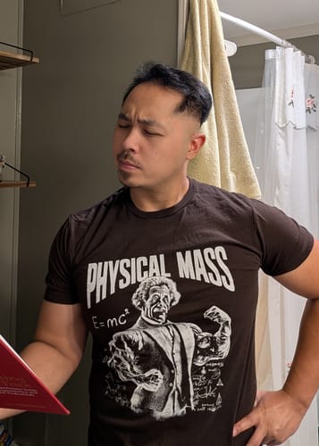 Customer photo review of Physical Mass T-Shirt