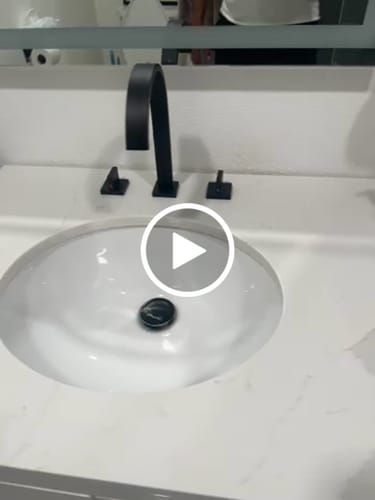Customer video review of Freyer Contemporary Solid Brass Deck Mounted Square Bathroom Faucet 3 Hole Double Handle