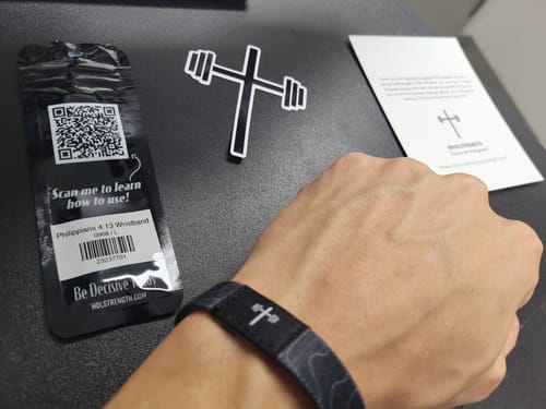 Customer photo review of Daily Bible Verse Wristband
