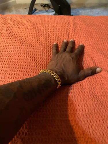 Customer photo review of 14mm Gold Premium Miami Cuban Bracelet