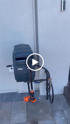 Customer video review of Retractable Garden Hose Reel-5/8in-90ft