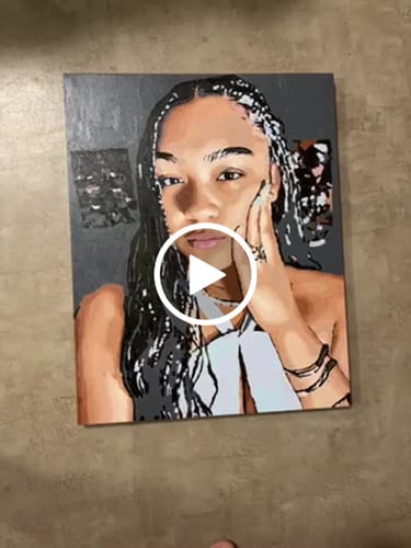 Customer video review of Custom Paint by Number Kit