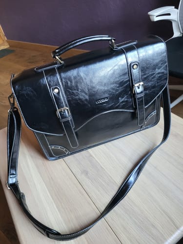 Customer photo review of Wilder Vintage Rivet 15.6-Inch Briefcase