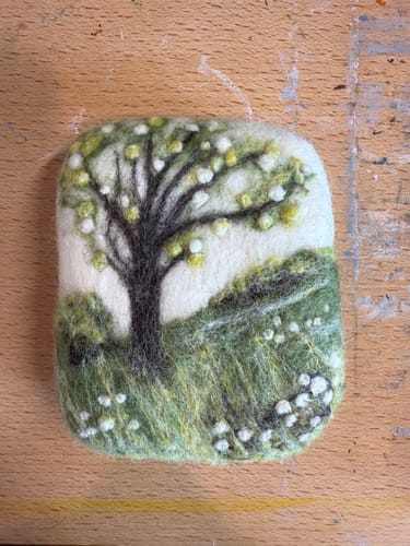 Customer photo review of Spring Blooms Mini Needle Felting Kit
