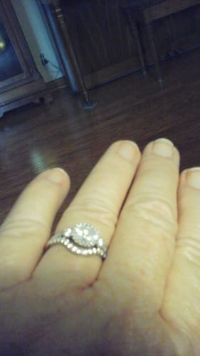 Customer photo review of 3-Stone 1.2ct Oval CZ Ring in Sterling Silver