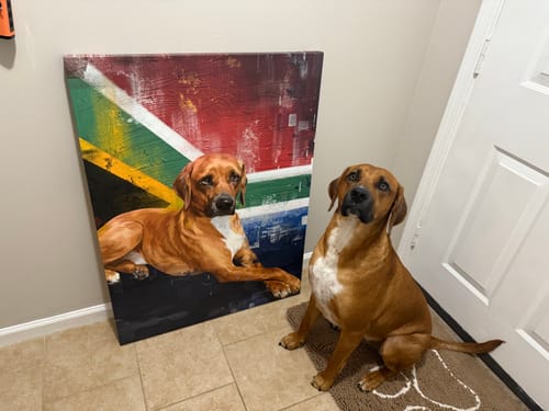 Customer photo review of Custom Pet Portrait - Abstract Style