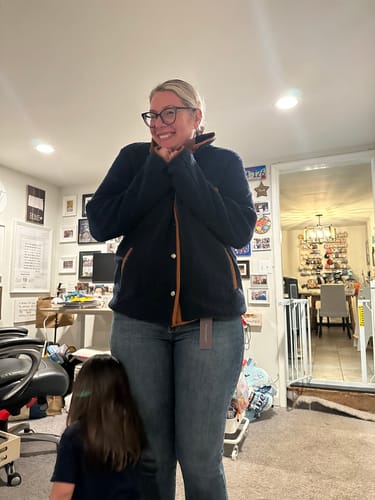 Customer photo review of Hunter Tall Sherpa Jacket