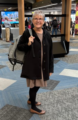 Customer photo review of Edna Hooded Cardigan - Black