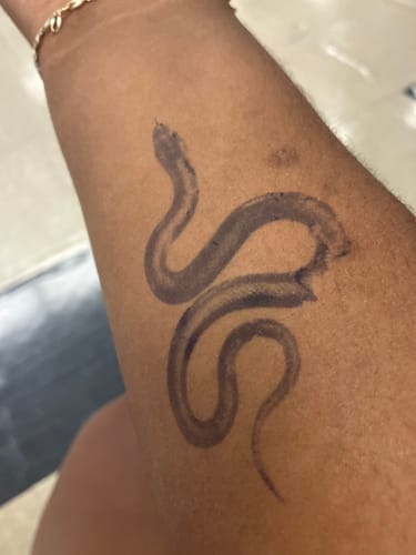Customer photo review of Snake Tattoo - Semi Permanent
