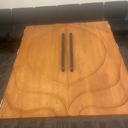 Customer photo review of Sculptural Front Door Design For Modern Entryway