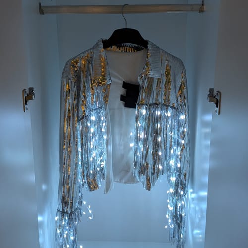 Customer photo review of LED Fringe Sequin Jacket
