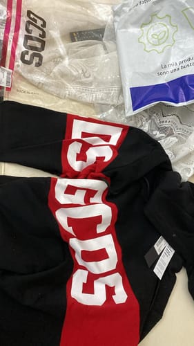 undefined review of Felpa con cappuccio con logo a fascia GCDS image 1 out of 1