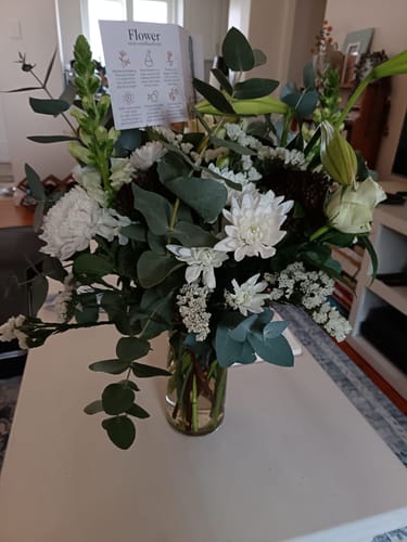 Customer photo review of Classic White Glass Vase