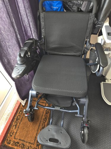Customer photo review of MobilityPlus+ Ultra-Light Instant Folding Electric Wheelchair