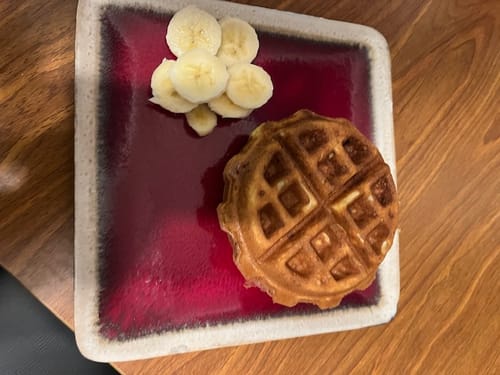 Customer photo review of Cousin T's Banana Caramel Gourmet Pancake Mix (2 Pack)