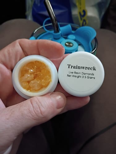 Customer photo review of Trainwreck | Live Resin Diamonds