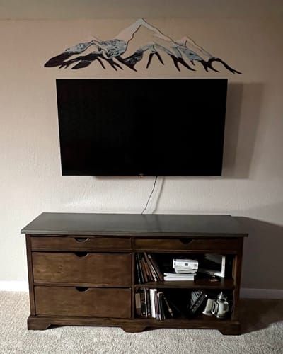 Customer photo review of Snow-Capped Rocky Mountains - Metal Wall Art