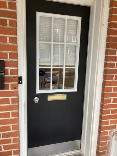 Customer photo review of Clear 9 Lite Glass and Frame Kit (Interior 1 3/8" Door Thickness - Half Lite)