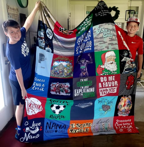 Customer photo review of Premium T Shirt Quilt