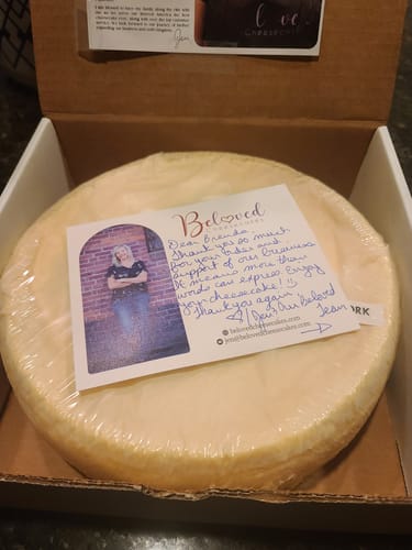 Customer photo review of New York Style Cheesecake