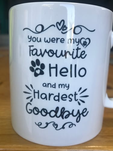 Customer photo review of Female & Dogs - Personalised Dog Mug