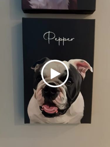 Customer video review of Pet Art Canvas Wrap