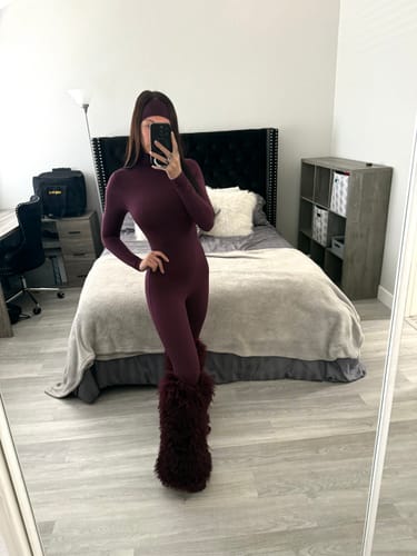 Customer photo review of Naked Turtleneck Stirrup Jumpsuit