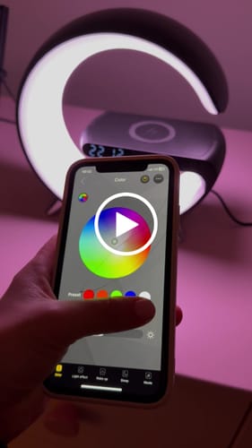 Customer video review of LitLamp™ 4-in-1 Alarm Clock, Mood Light, Speaker & Wireless Charger