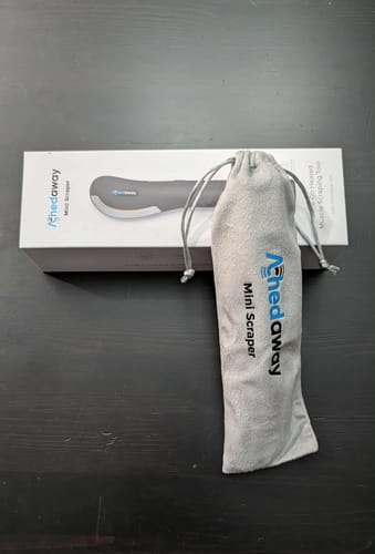 Customer photo review of Achedaway Mini Scraper:On-the-Go heated muscle scraping tool