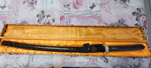 Customer photo review of Black and Yellow Katana