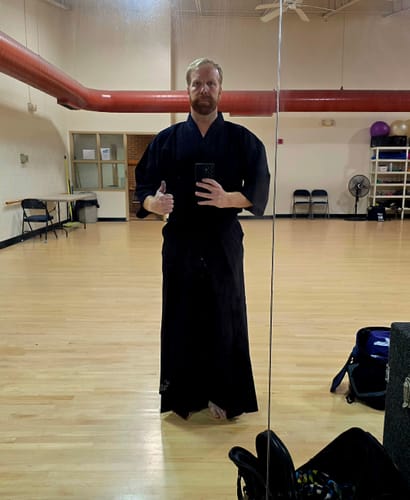Customer photo review of NEW AND IMPROVED - 'KIYOI' - Seiaizome KIRARI-ZASHI Kendogi & KEIRYO Hakama Uniform Set
